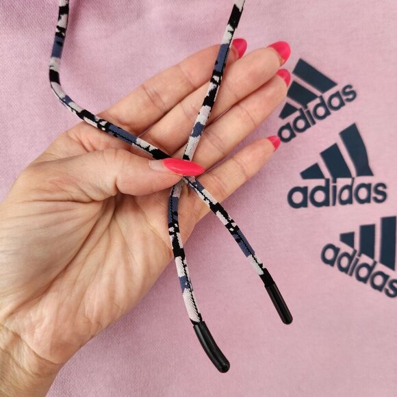 Adidas Essentials Brandlove Hoodie Hooded Sweatshirt Front Pocket Purple M - Picture 5 of 9